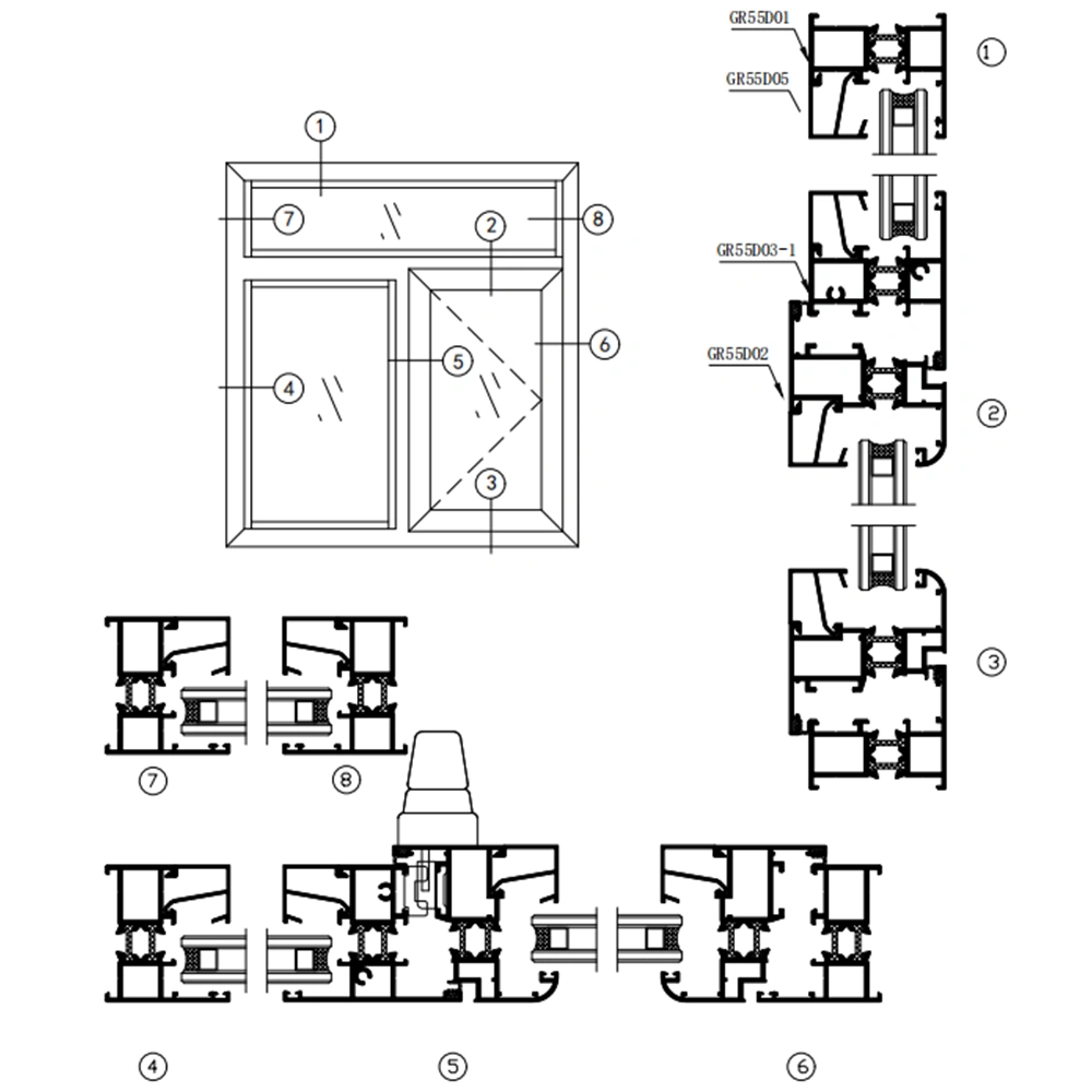 Thermal Break Casement Window GR55D