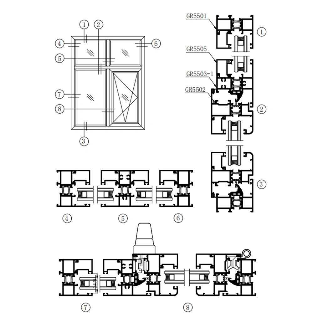 Thermal Break Casement Window GR55